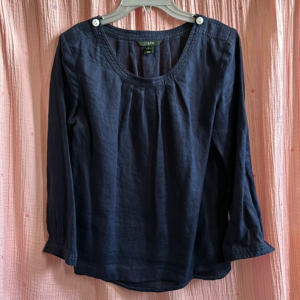 EUC J. Crew Linen Blouse